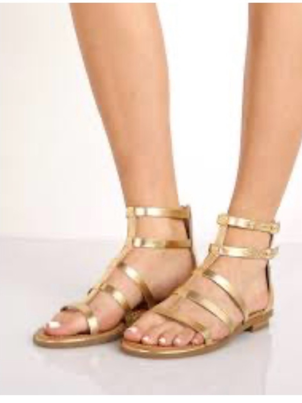 Seychelles sz 7.5 Women's Metallic Gold Strappy Ankle Sandals gladiator